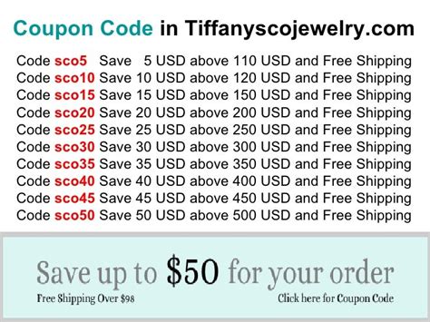 discount code tiffany and co